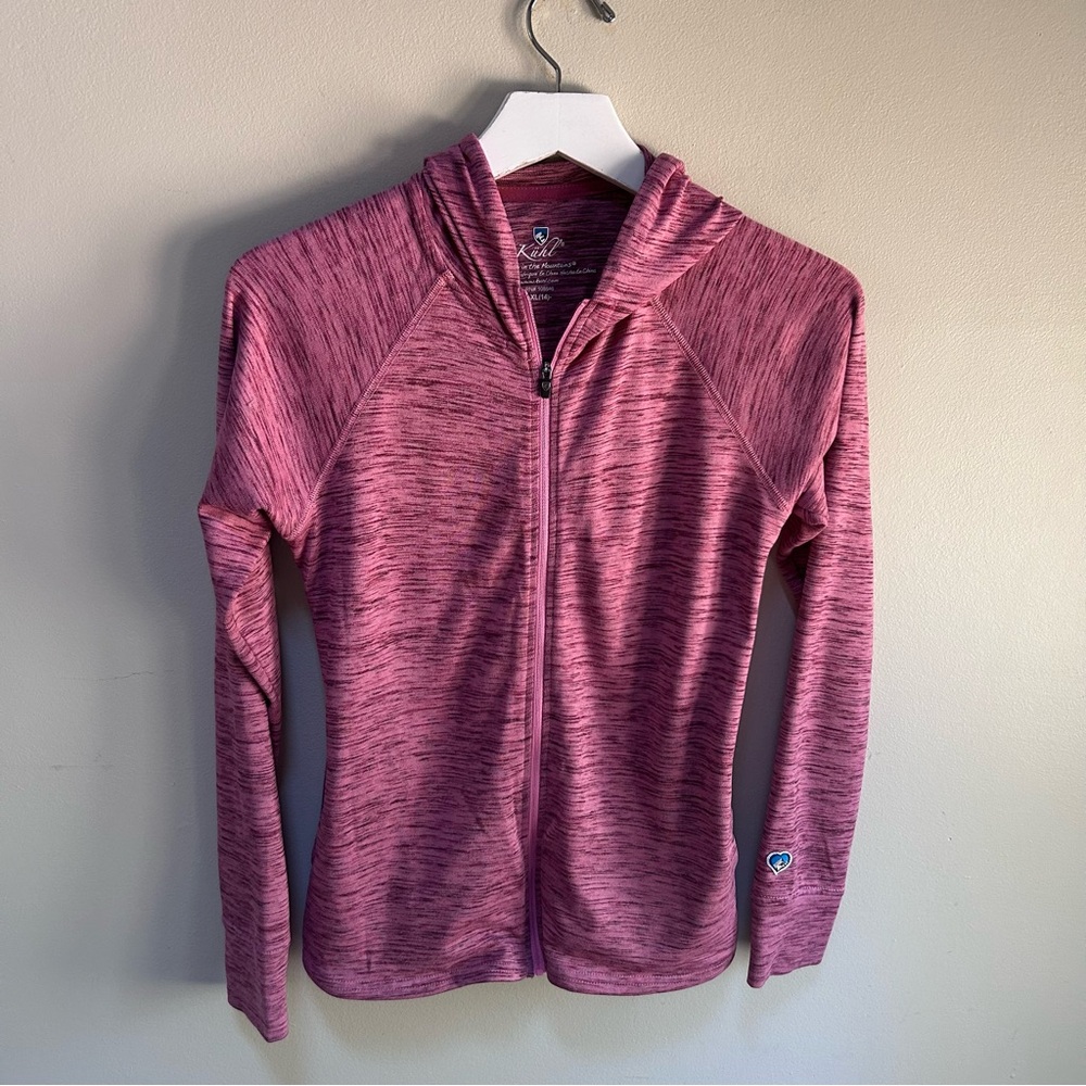 Kuhl~ Girl’s XL Pink Vara Space Dye Hoodie Full Zip Jacket